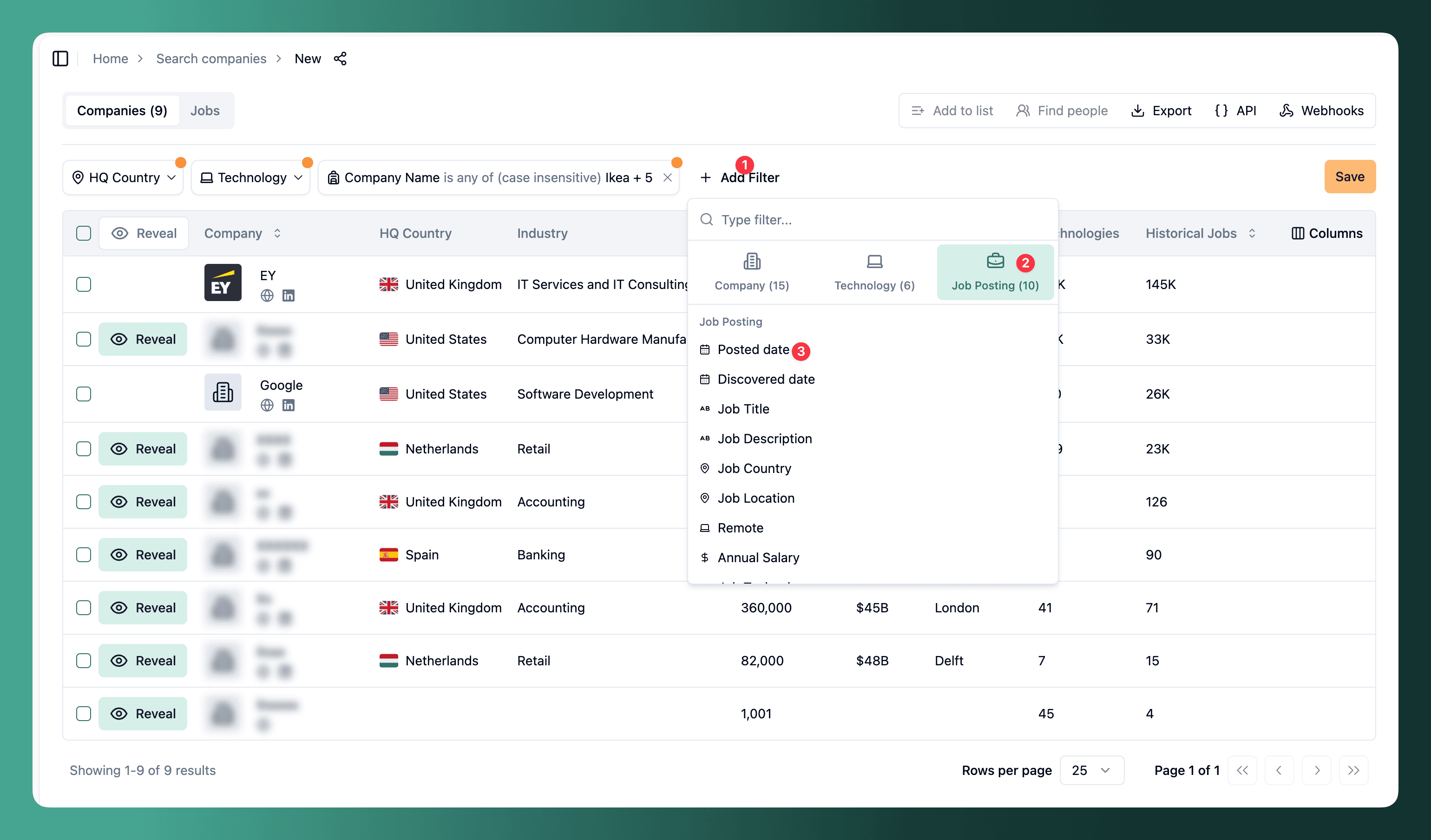 Setting date filter