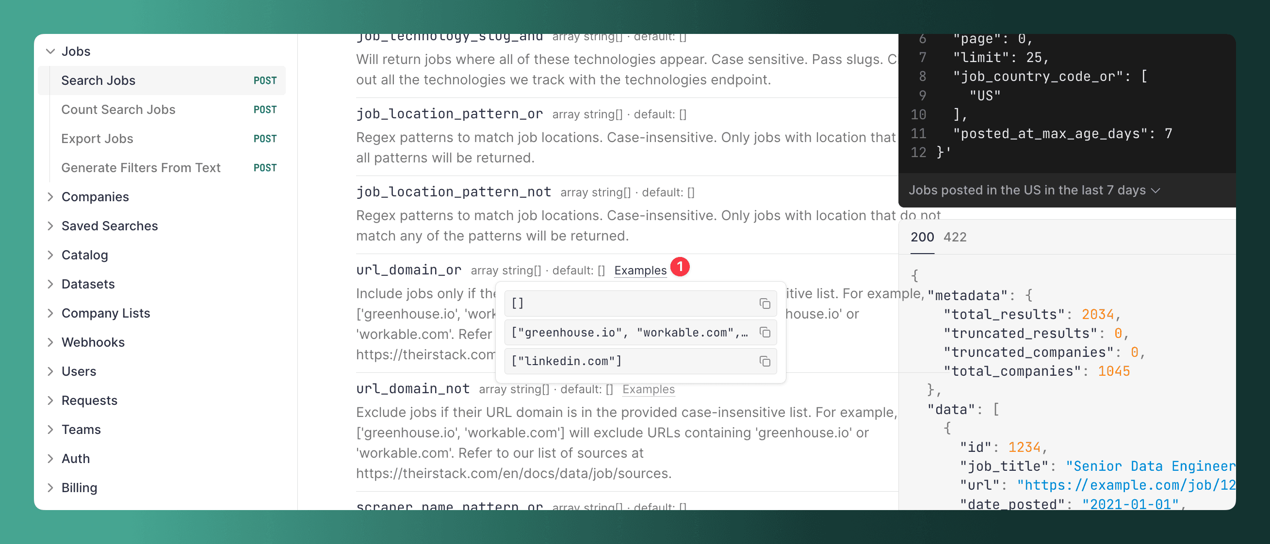 examples for each filter
