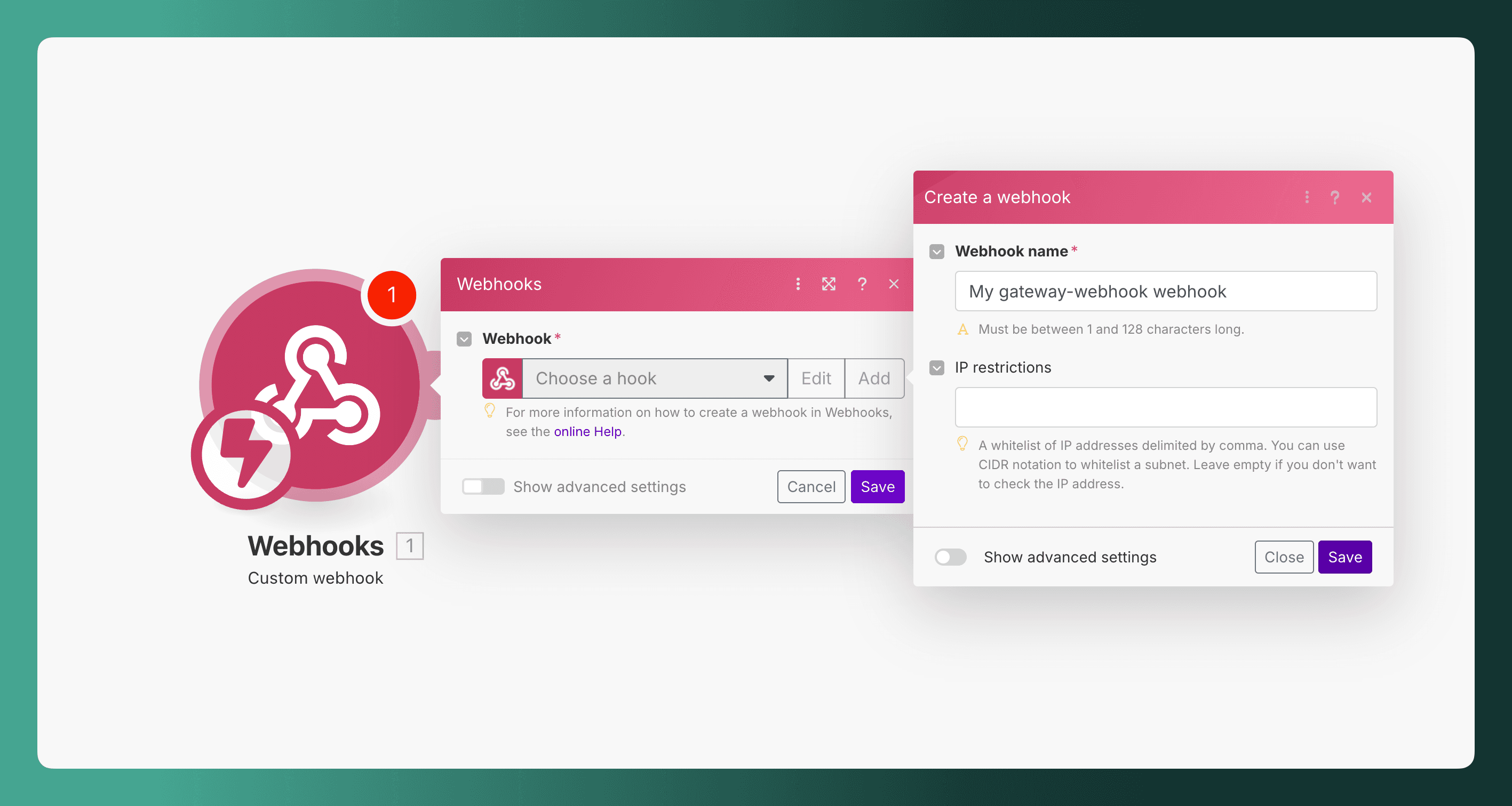 Create webhook