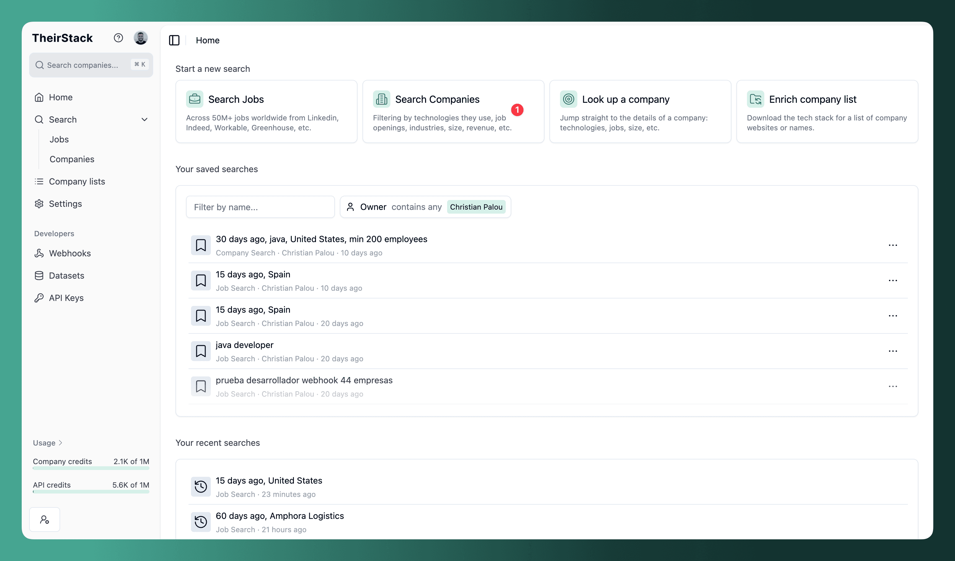 Open company search