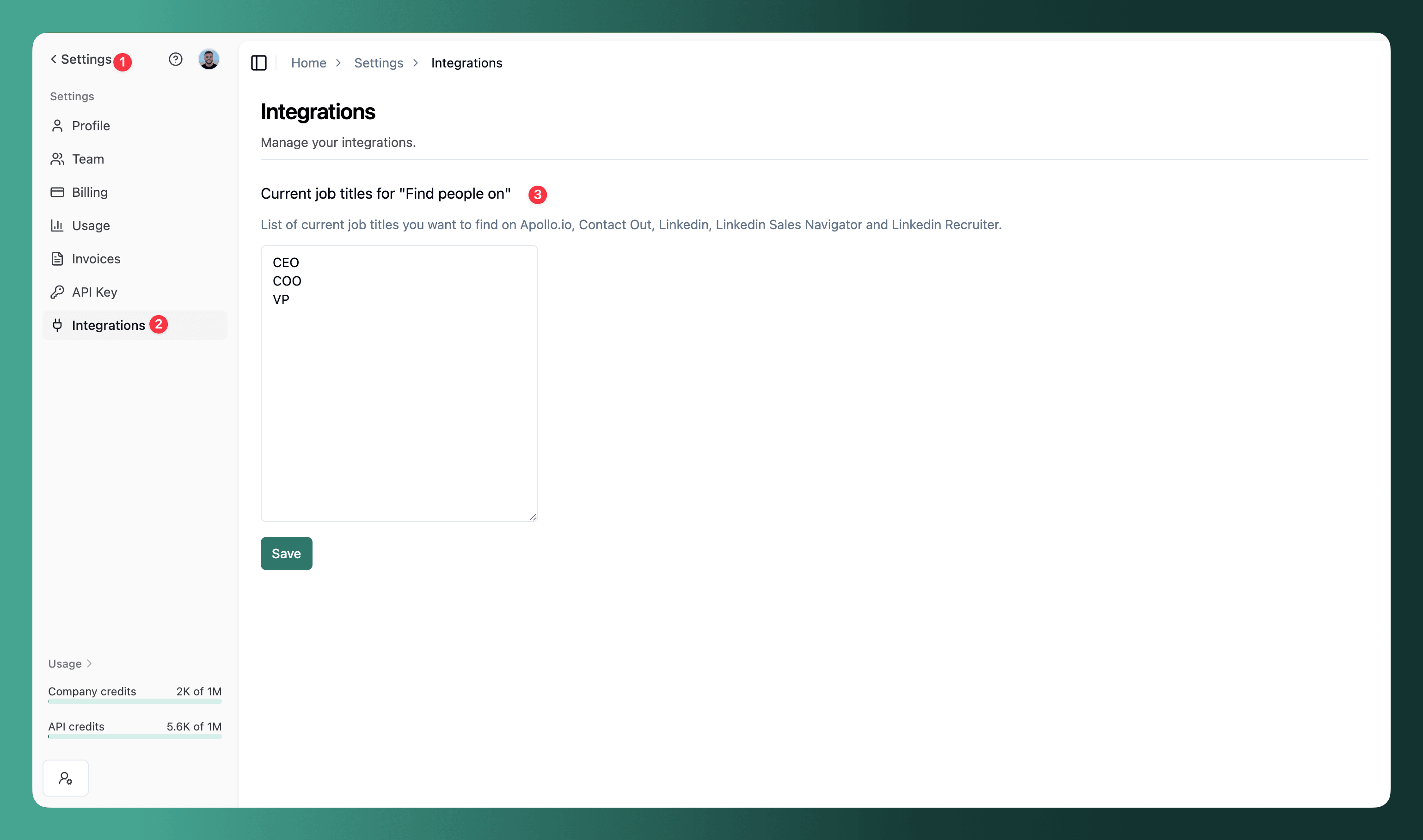 Default job titles