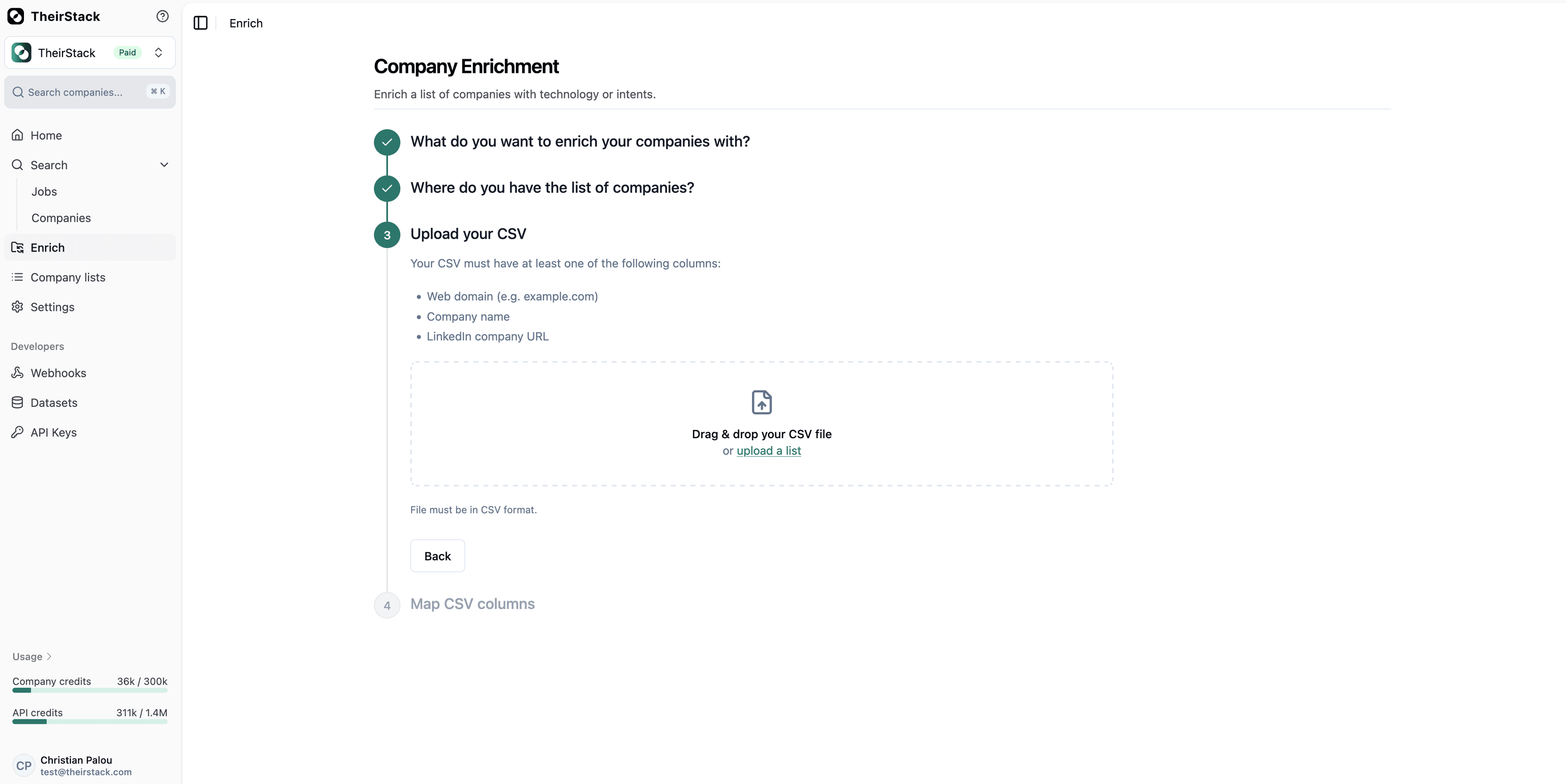 Step 3 — Upload your CSV