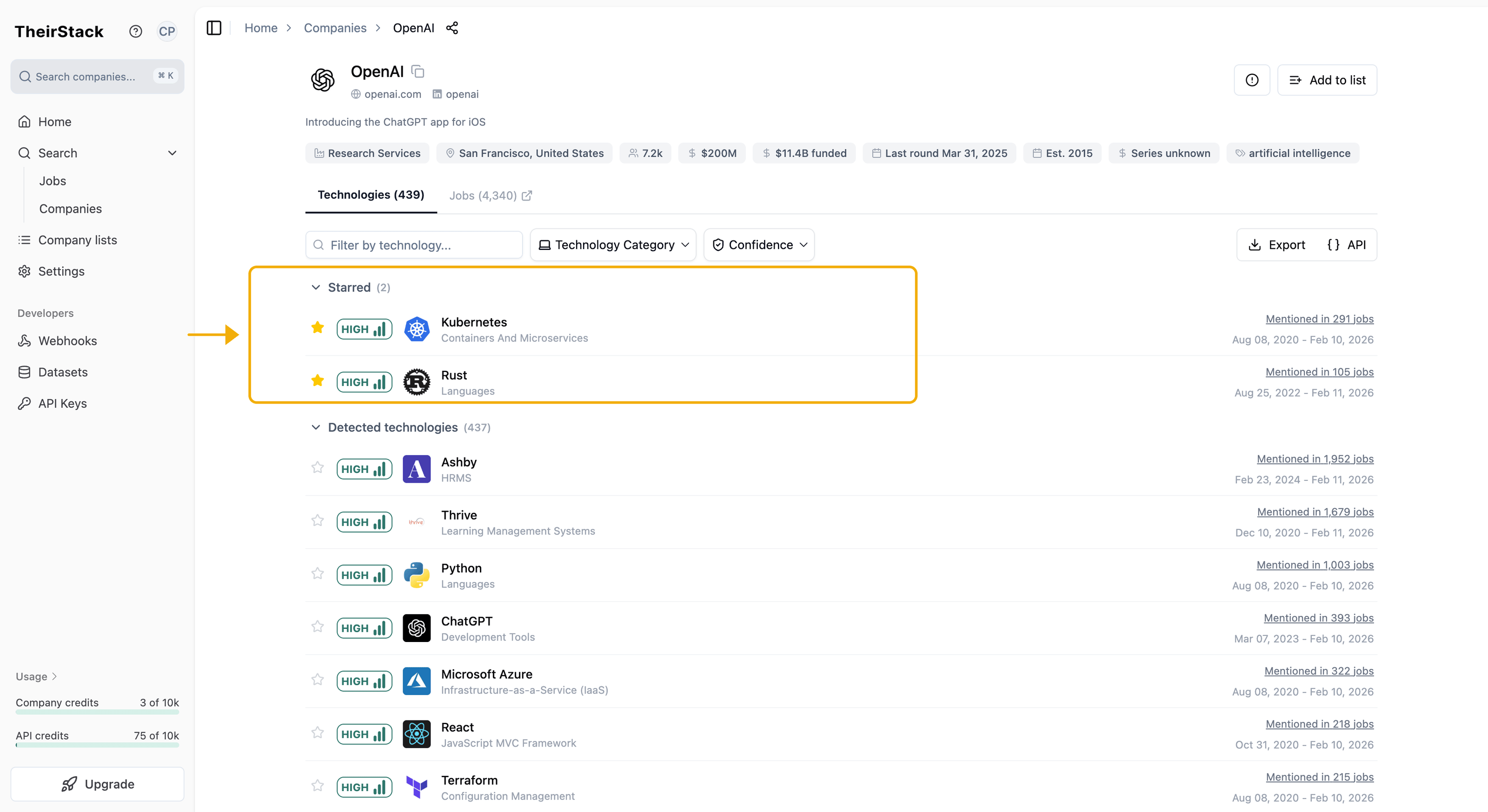Step 1: Star Kubernetes and Rust from OpenAI's profile