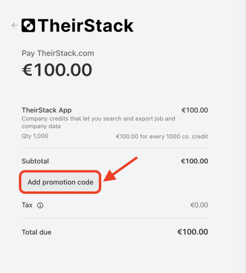 Stripe Promotional Code Field