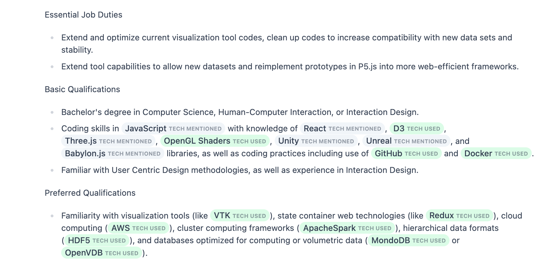 Sumble technology inference
