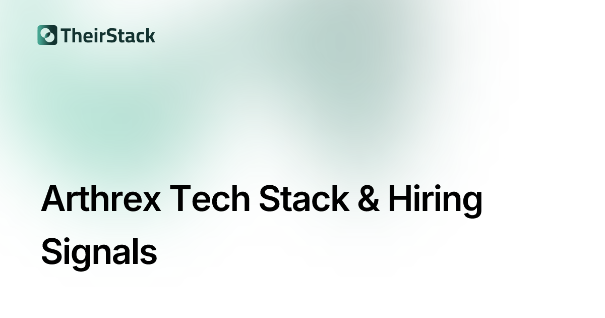Arthrex Tech Stack & Job Postings | TheirStack