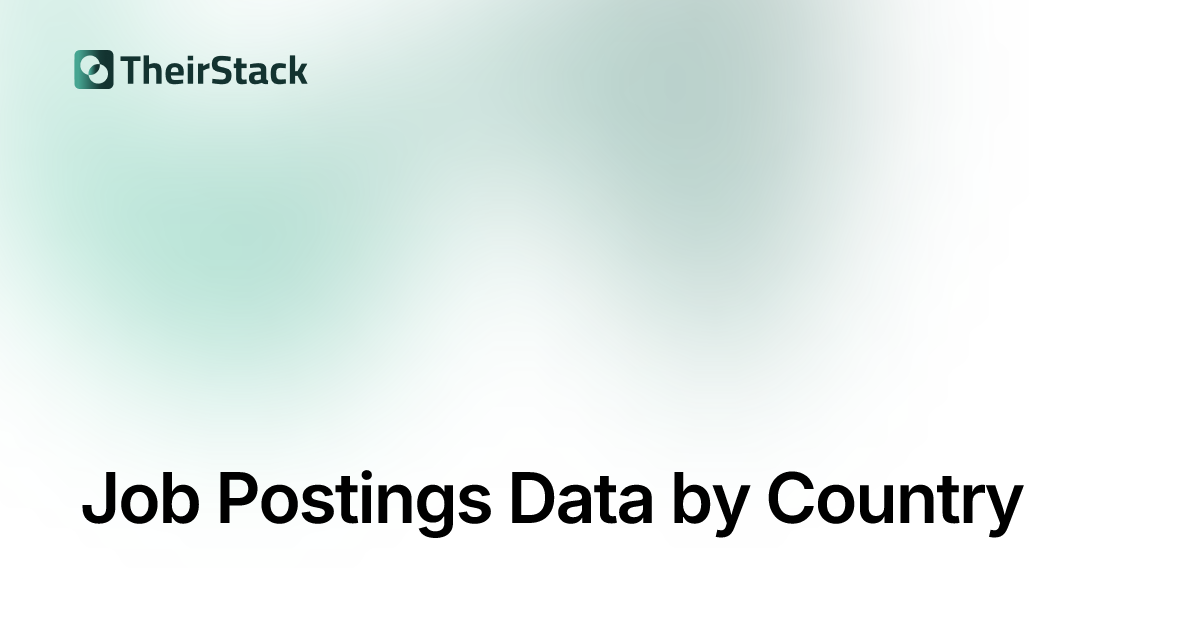 Job Postings Data by Country and Region