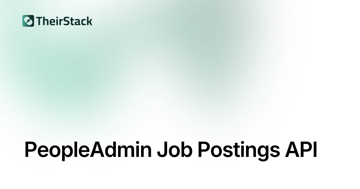PeopleAdmin Job Postings API | TheirStack.com