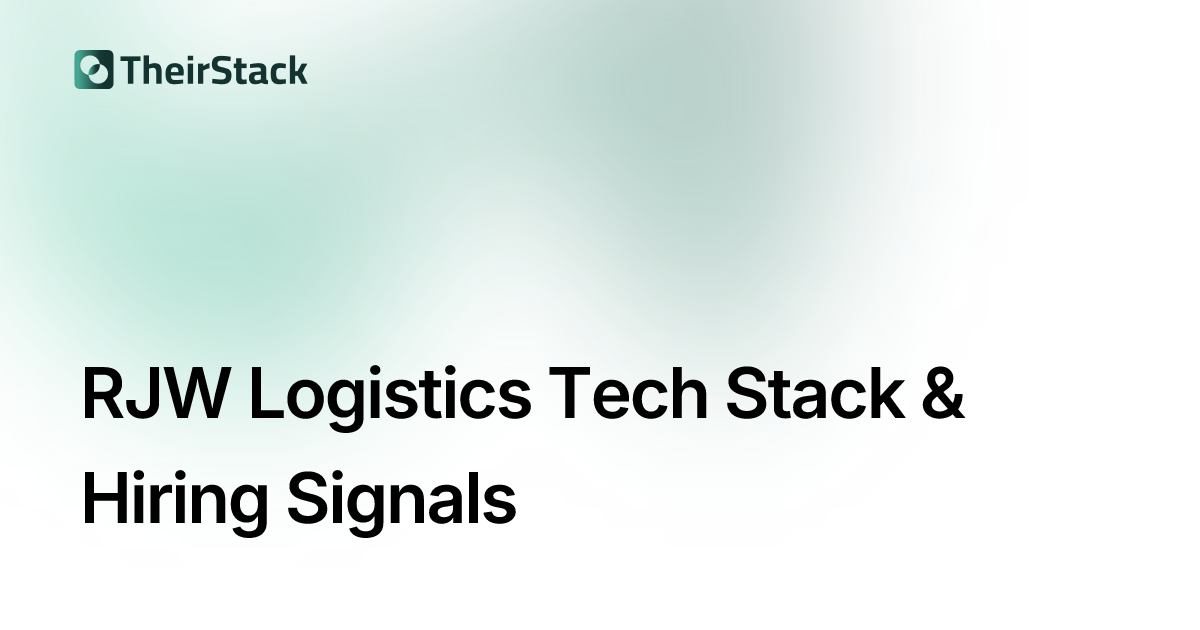 RJW Logistics Tech Stack & Job Postings | TheirStack