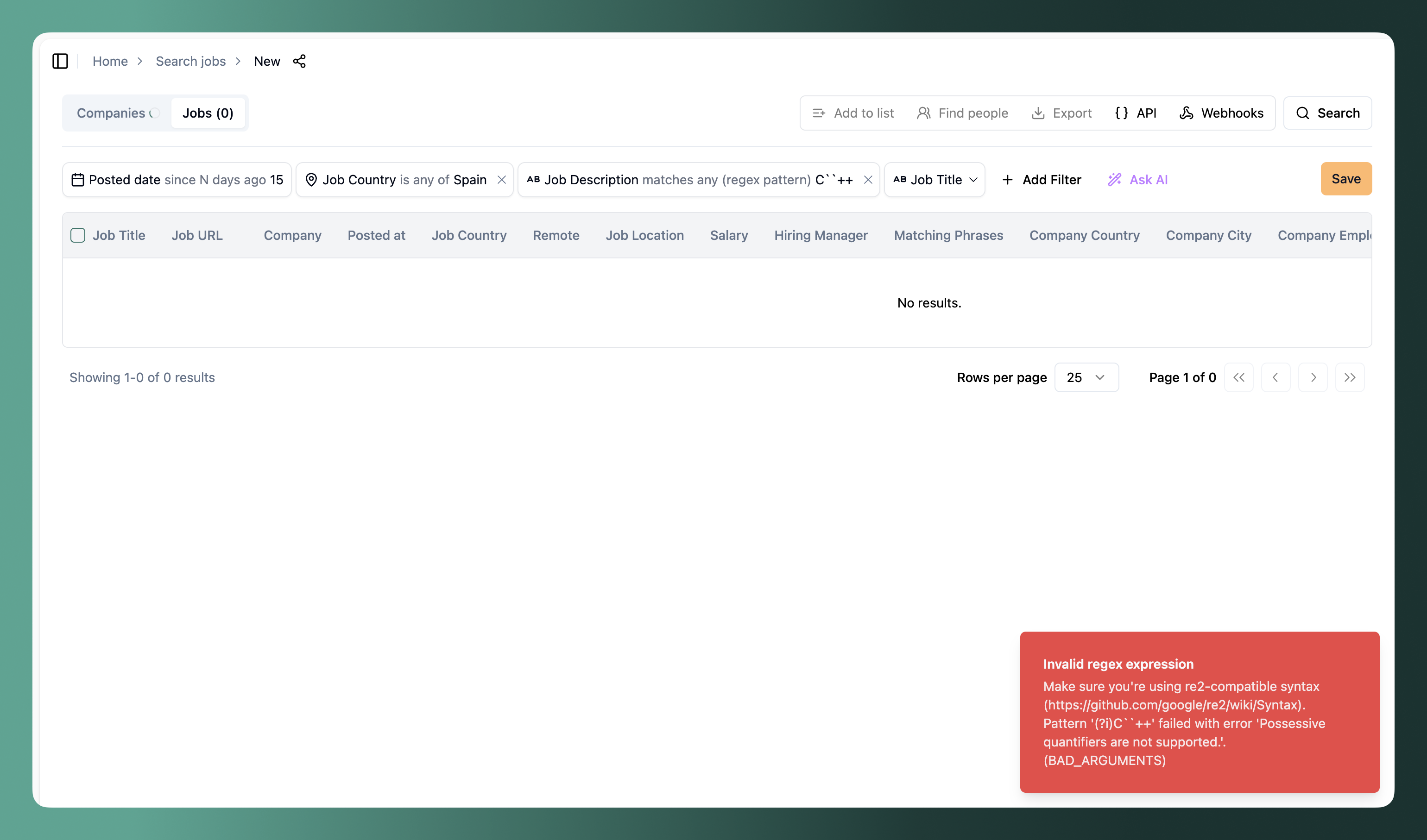Error handling improvements